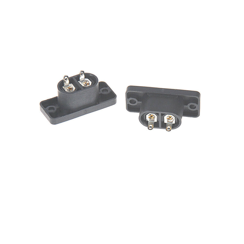 5 Pcs IEC320 C8 2 Terminal Power Plug Inlet Socket AC 250V 2.5A Black.f WF