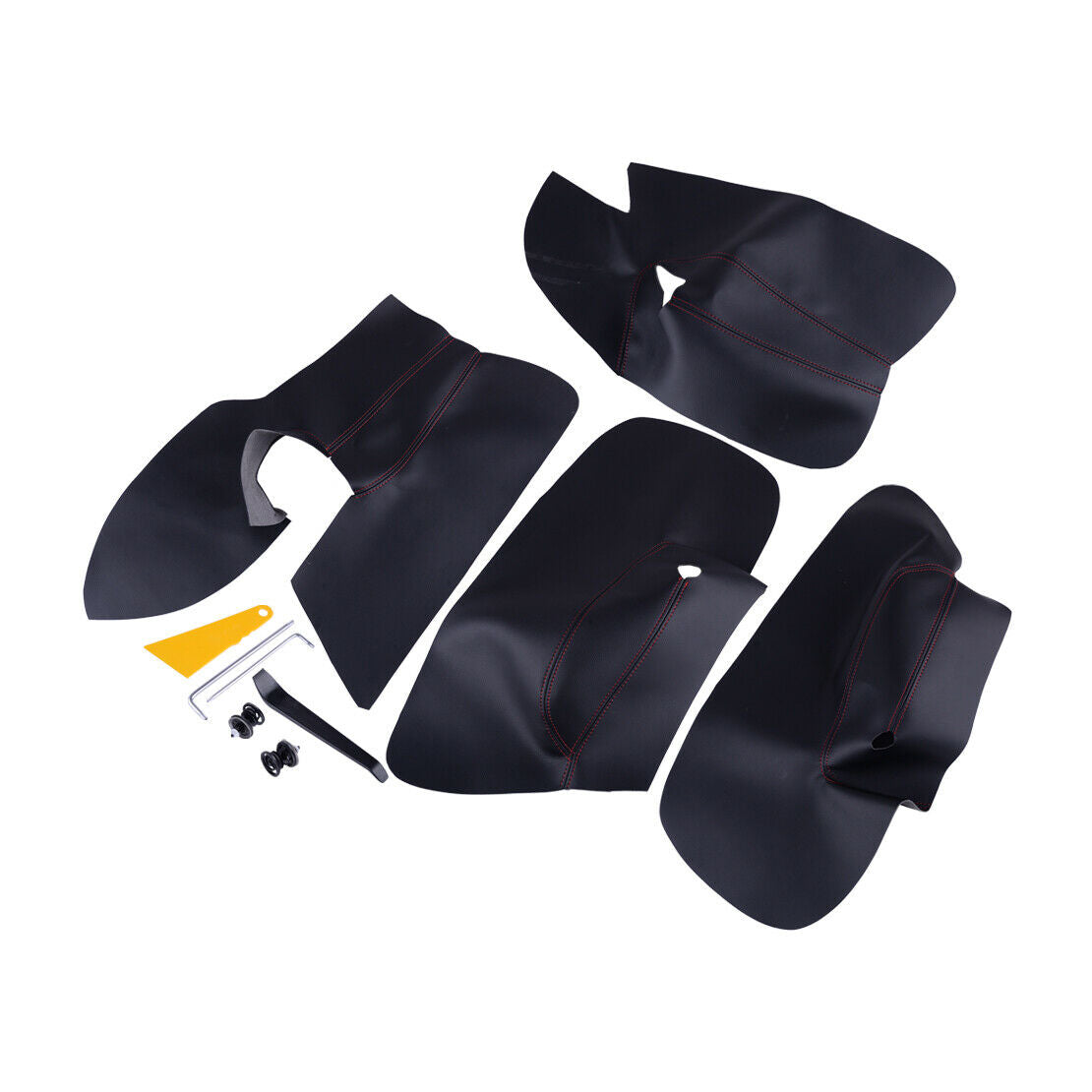 4x Inner Door Handle Armrest Panels Cover Fit for VW Golf 5 Jetta MK5 2005-10 as