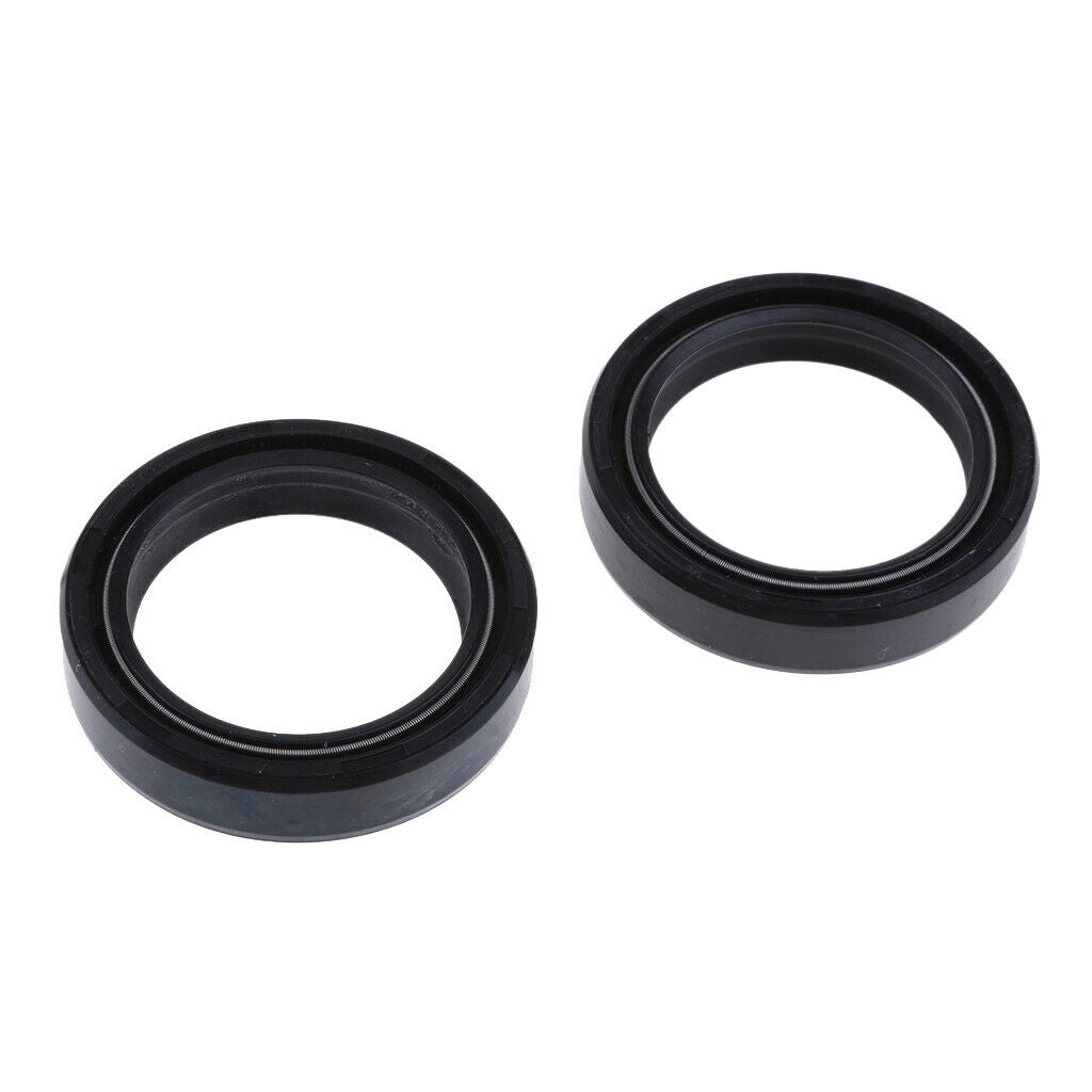 Pair Black Motorcycle Shock Absorption Rubber Oil Seal for Kawasaki BMW 250