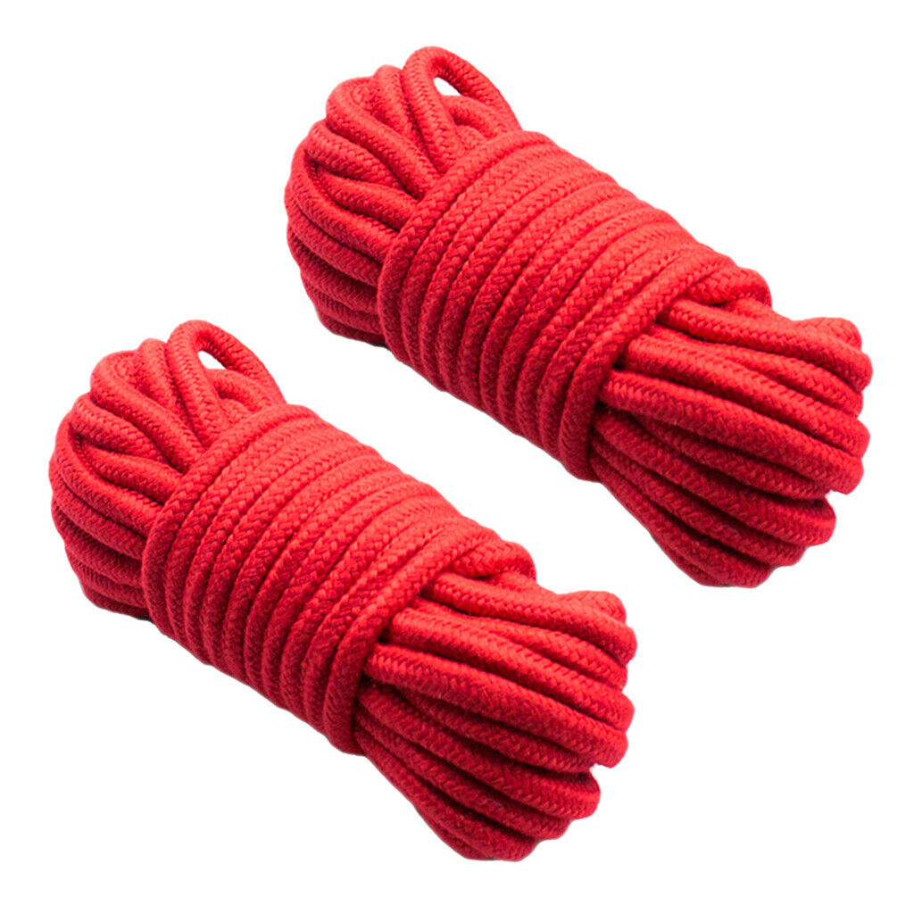 2PCS 6mm Macrame Rope 100% Natural Cotton Twisted Cord Artisan DIY Craft 20m