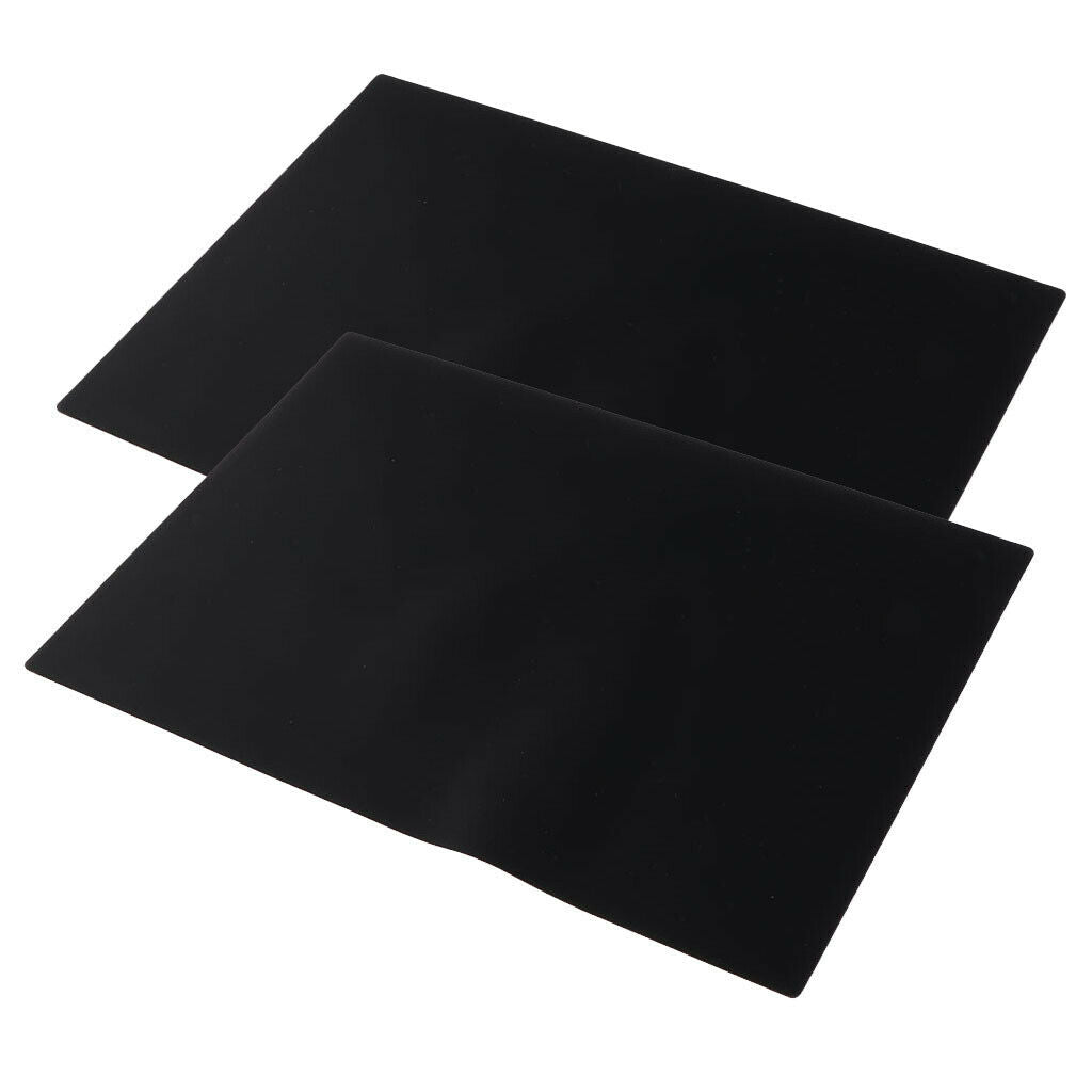 2pcs Pro Heat-resistant Heat Proof Mat for Hair Straightener Tool Black