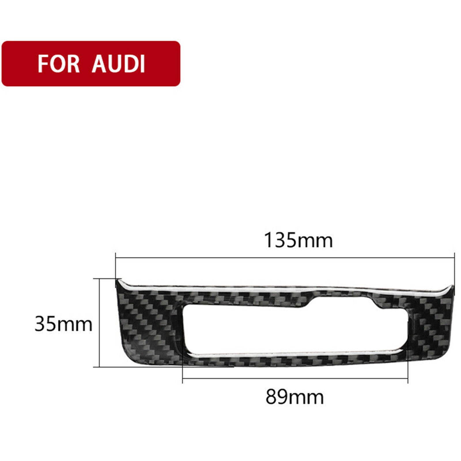 Car Carbon Fiber Gear Shift Panel Cover Trim Frame fit for Audi A3 8V 2014-2019
