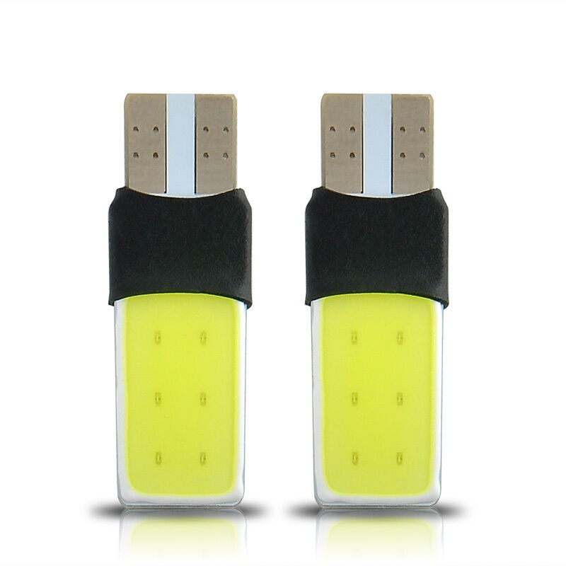 2x T10 W5W 194 168 6W LED No Error COB Canbus Side Lamp Wedge Light Bulb White