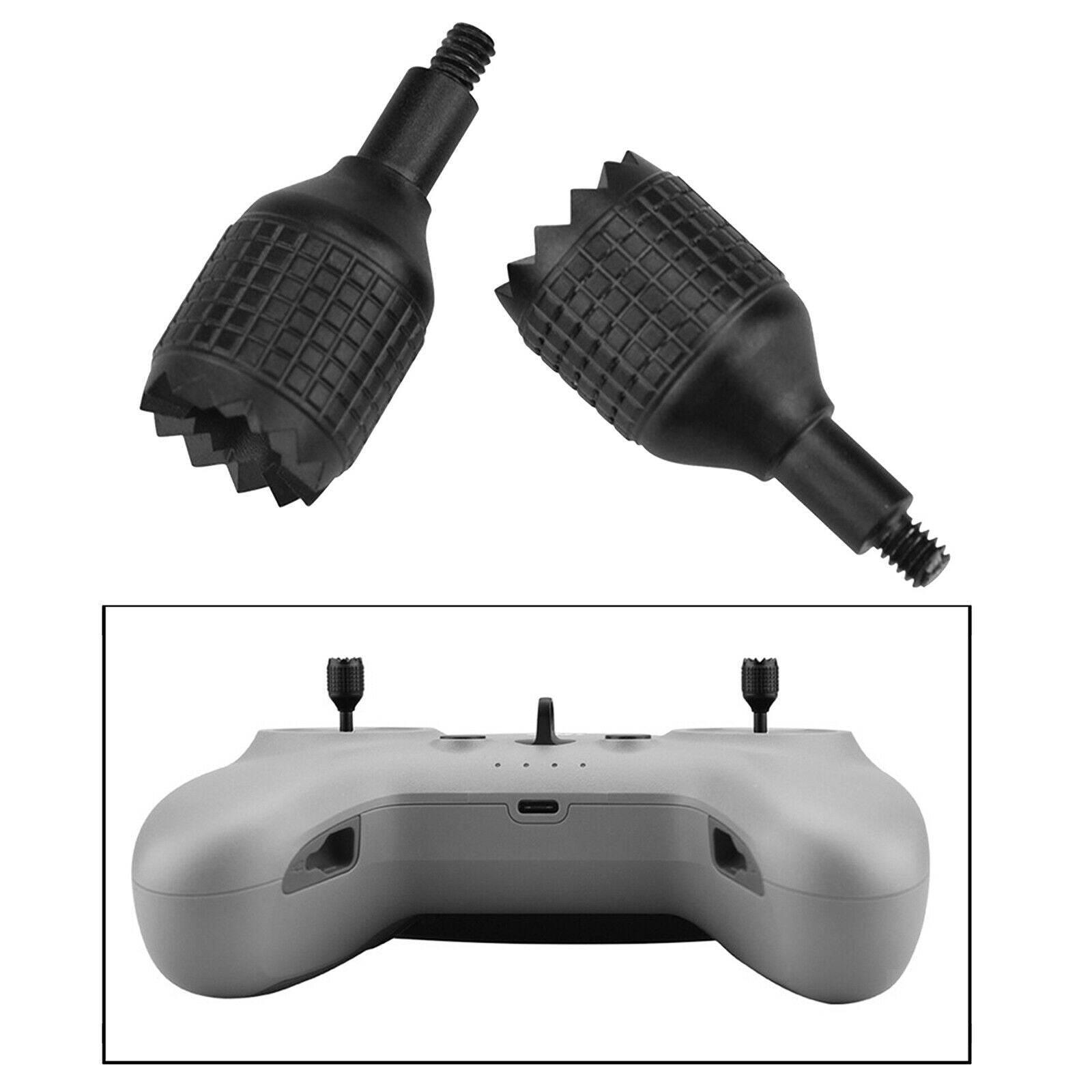 2x Remote Controller Joystick for DJl FPV Combo Drone Replaces Parts Black
