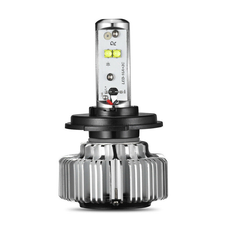 Motorcycle LED Headlight Hi-Lo Beam H4 PH7 H6 Socket 9003 6000K 20W 3000LM Bulb