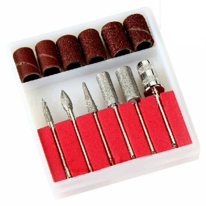 Pro Nail Art 6 Drill File Bits Set Tool for Acrylic Manicure Electric Machine US