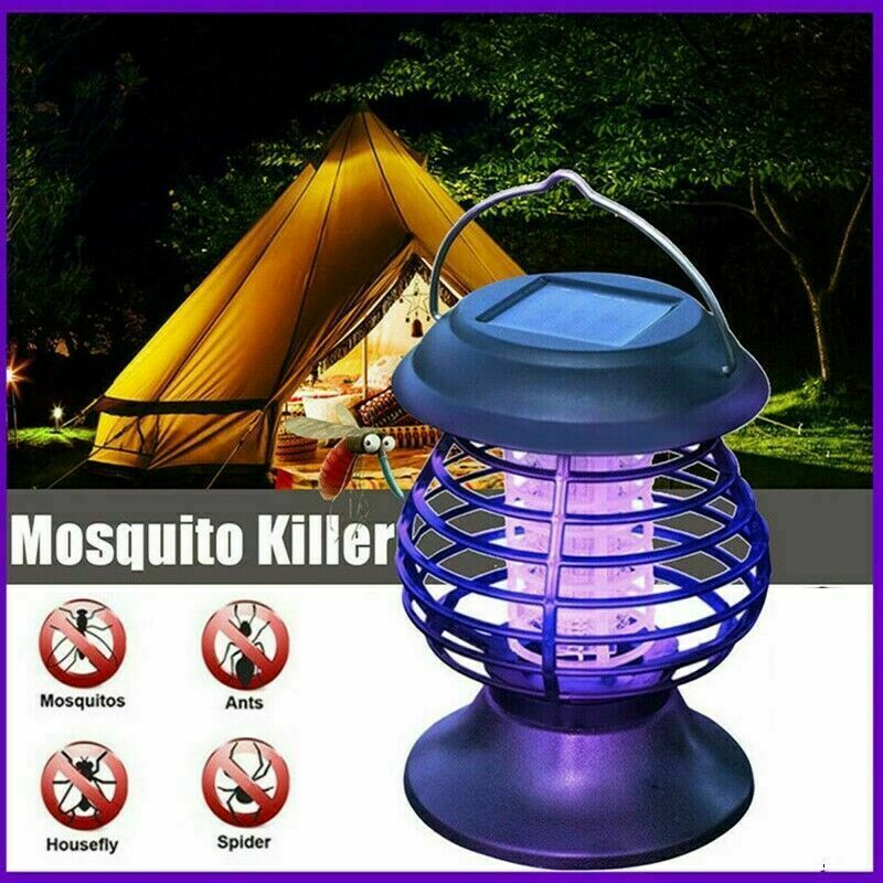Portable Solar LED Mosquito Killer Hanging Lamp Insect Bug Trap Zapper Office