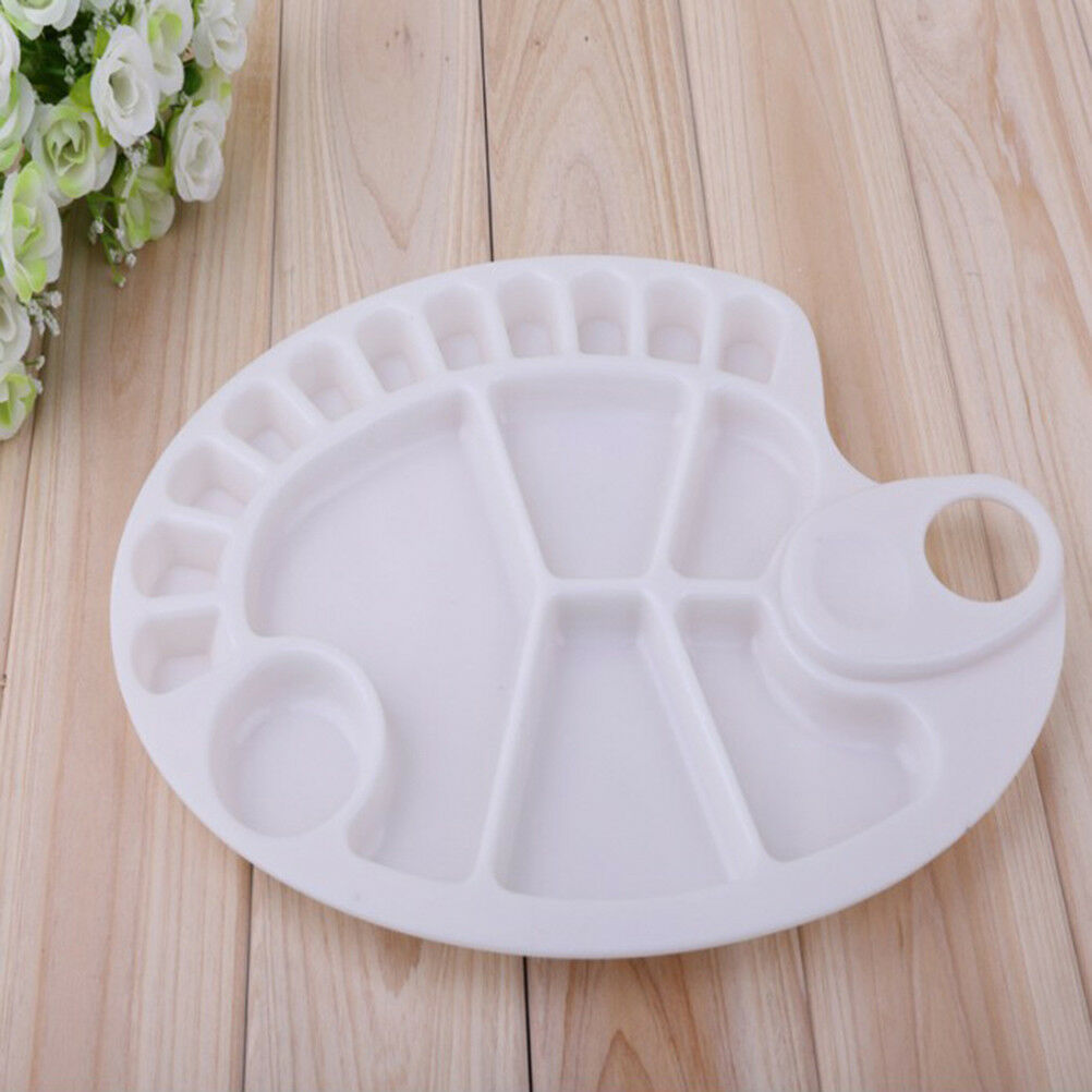 1pc 17 Grid fish shape Watercolor Plastic Painting Tray Paint Mixing Pale.l8