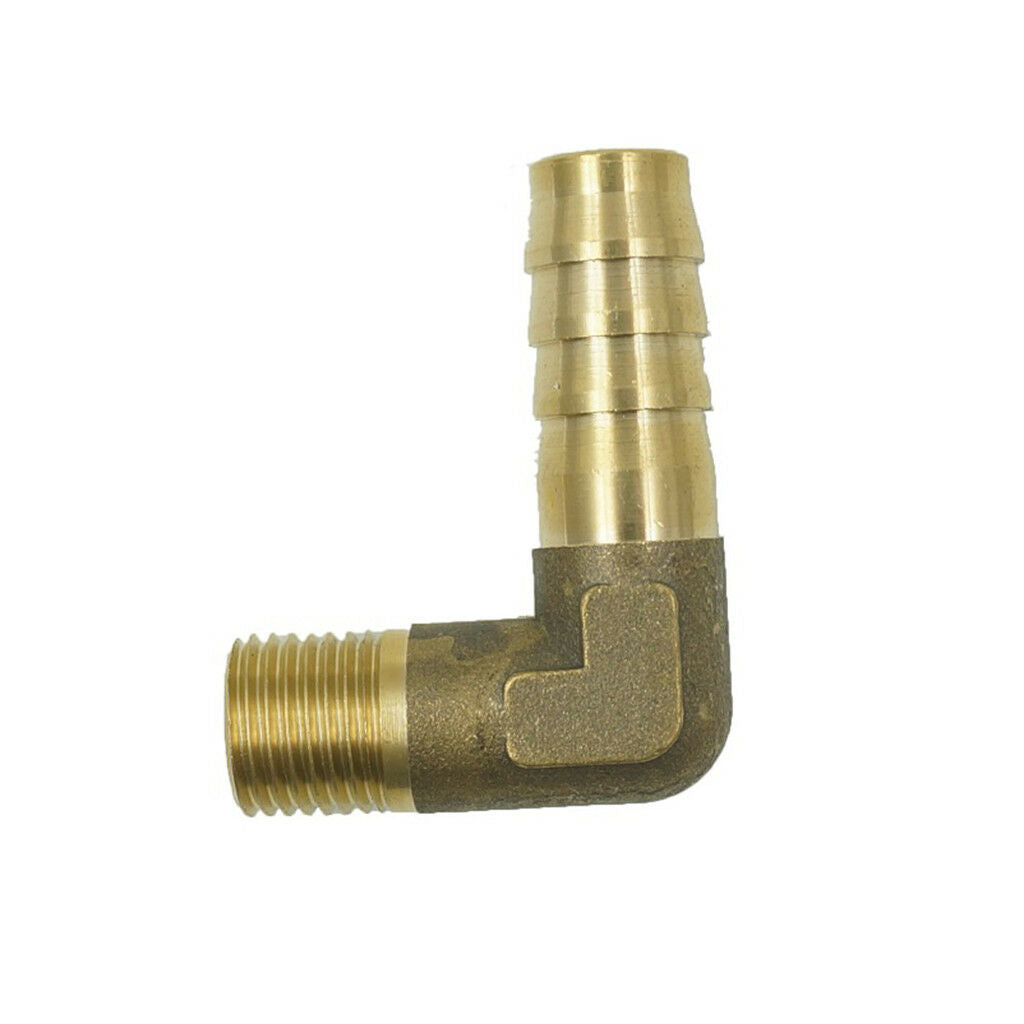 Brass Hose Quick Release Thread Joint Coupler Connector Male Elbow 3/8 6mm