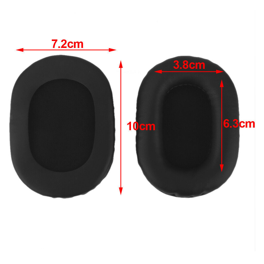 Black PU Leather Ear Pads Cushions Covers Replace for   MDR-V6 Headphones