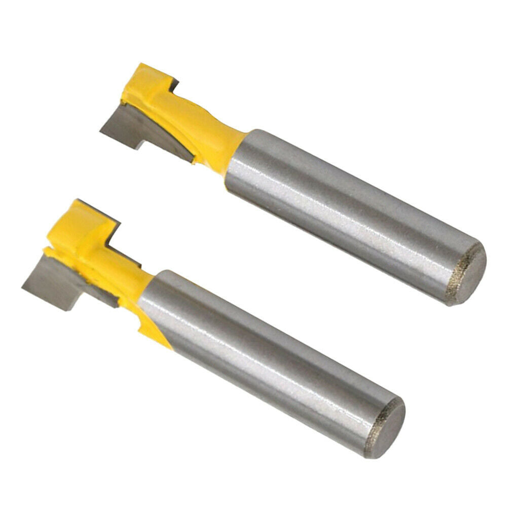 4 Pieces 8mm Shank Keyhole T-Slot Woodworking Cutter Router Bit 1/2" & 3/8"