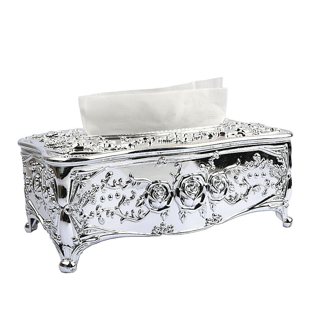 European Ornate Retro Tissue Box Napkin Cover Holder Car KTV Decoration