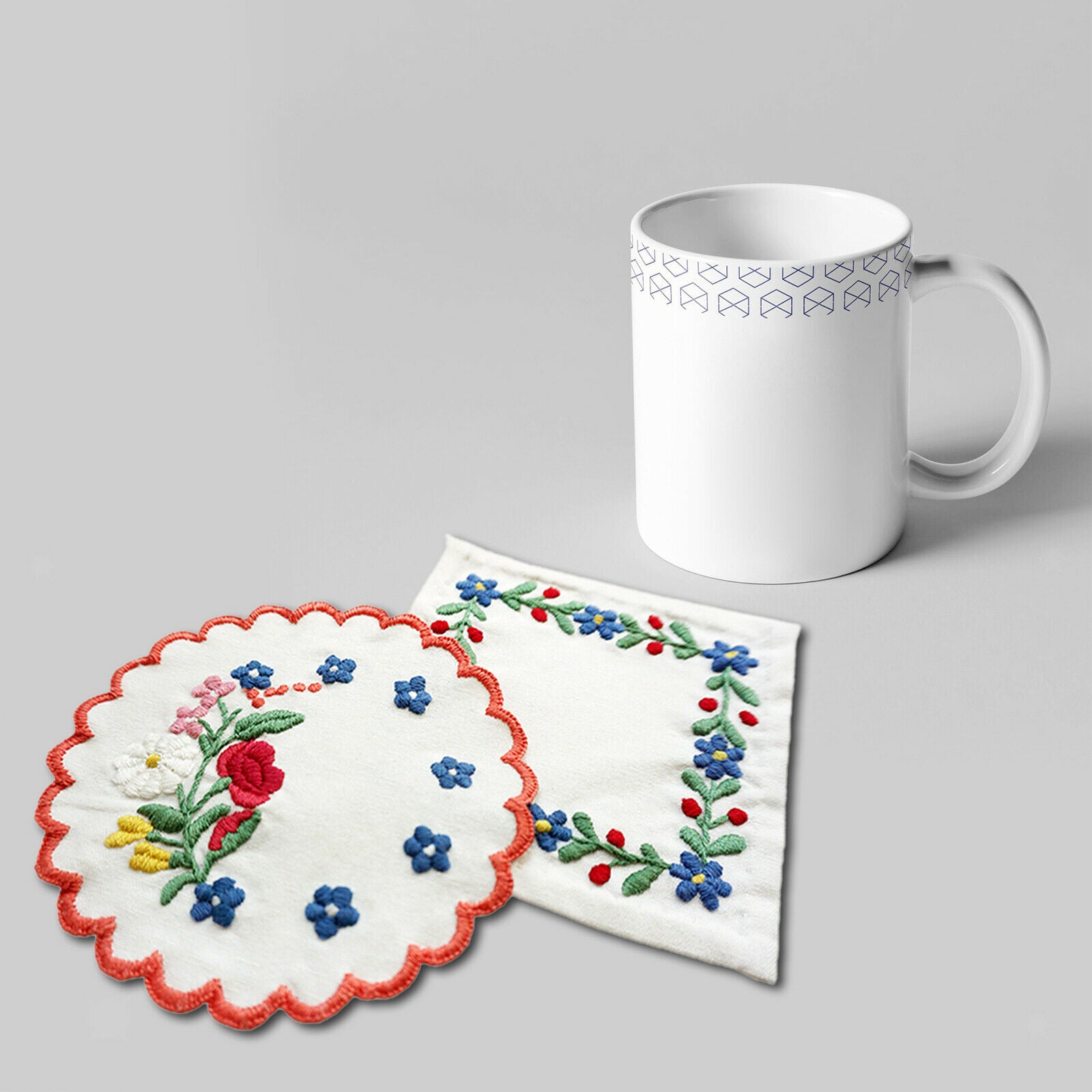 Embroidery set for beginners DIY cross stitch handicrafts red border