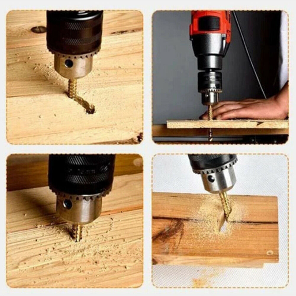 6Pc/set Cobalt Drill Bit Spiral Screw Metric Composite Tap Drill Bit Twist Drill