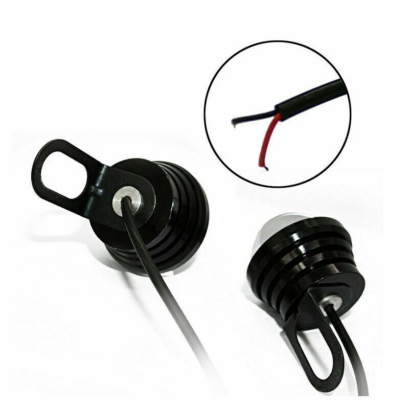 Pair 5W 12V Car SUV Fish Eye LED DRL Daytime Running Light Bulb Driving Fog Lamp