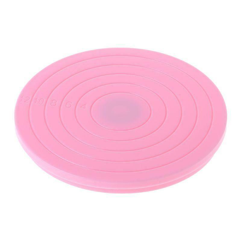 Cake Turntable Plastic Anti-Slip Stand Holder Rotate Platform Size Scale Display