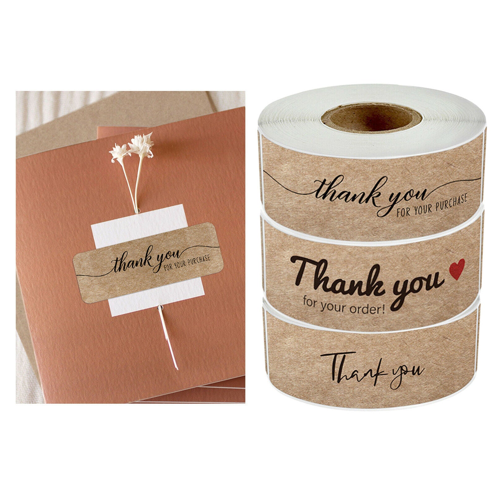 3Pcs Rectangle Thank You Stickers Personalized Party Seal Labels