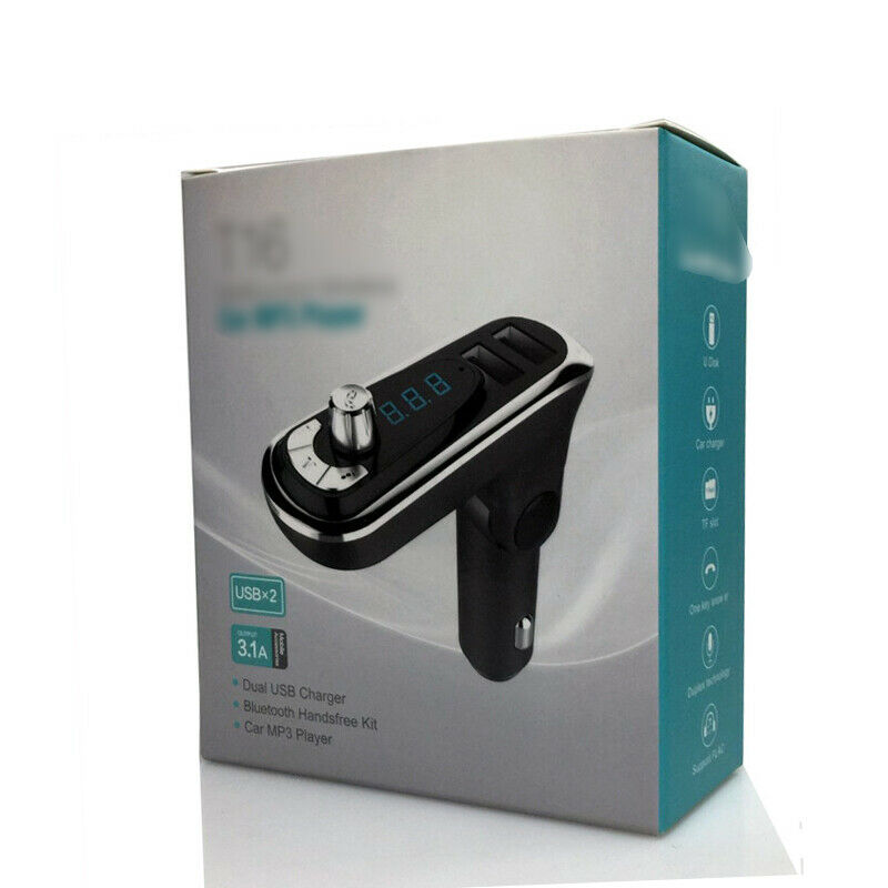 Hands-free Wireless Bluetooth FM Transmitter MP3 Player Dual USB Charger Adapter