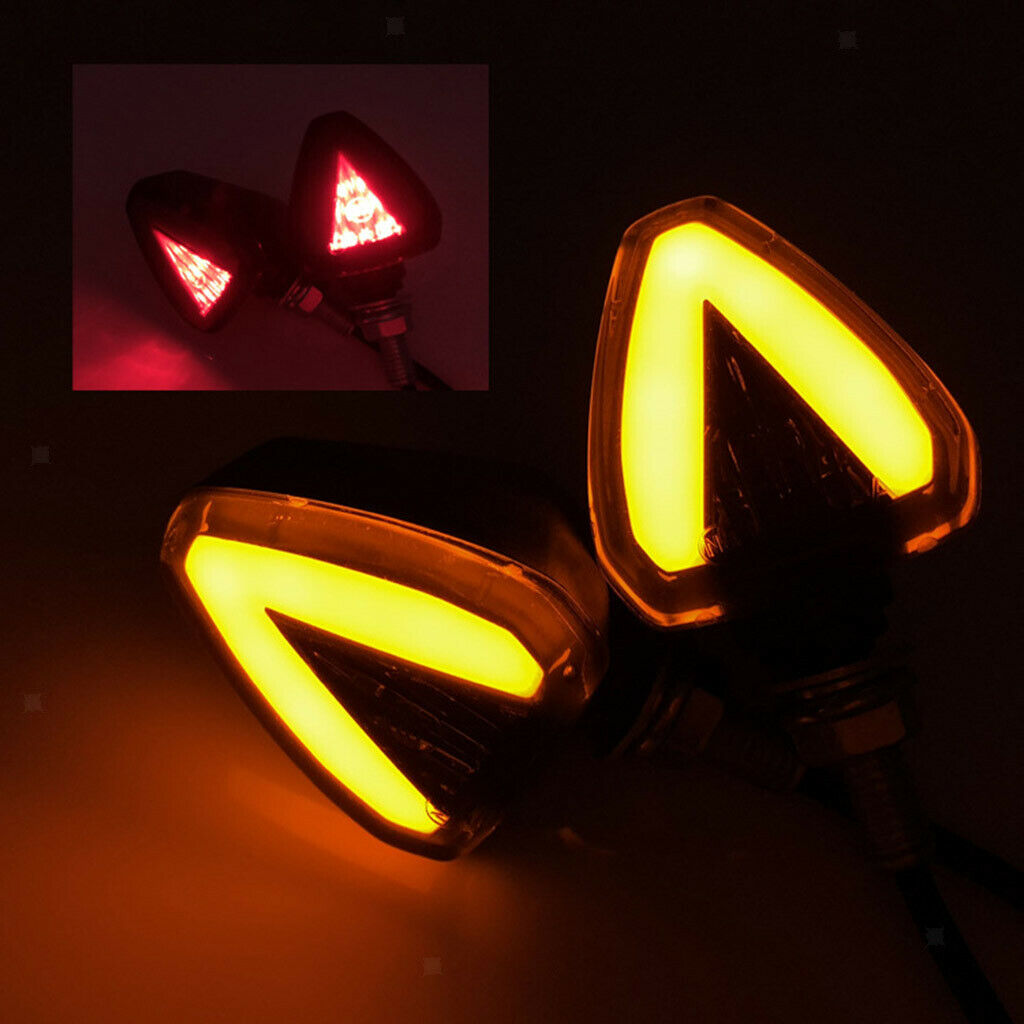 2pcs Motorcycle Motorbike Turn Signal Lights Blinker Waterproof LED Lamp