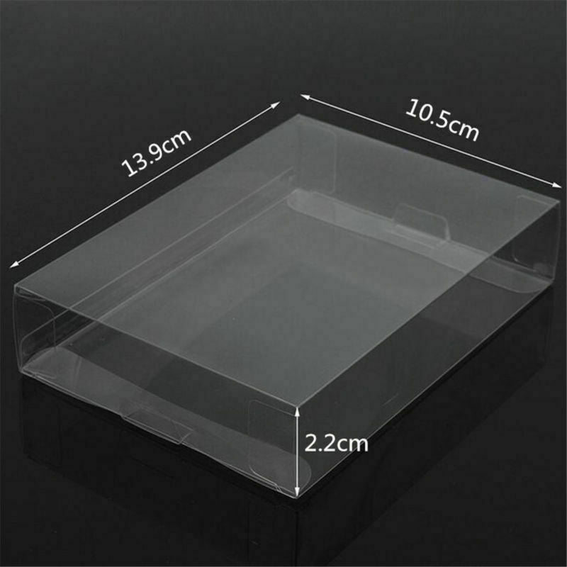 Clear PET Protective Box Case Sleeves Covers For SNES N64 CIB Boxed Games