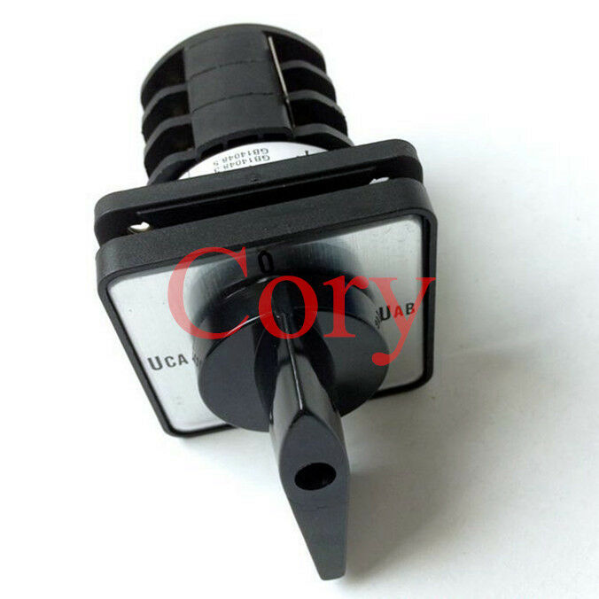 1PC Universal Changeover Rotary Switch 4 Position 0-UAB-UBC-UCA 660V 10A 2 Phase