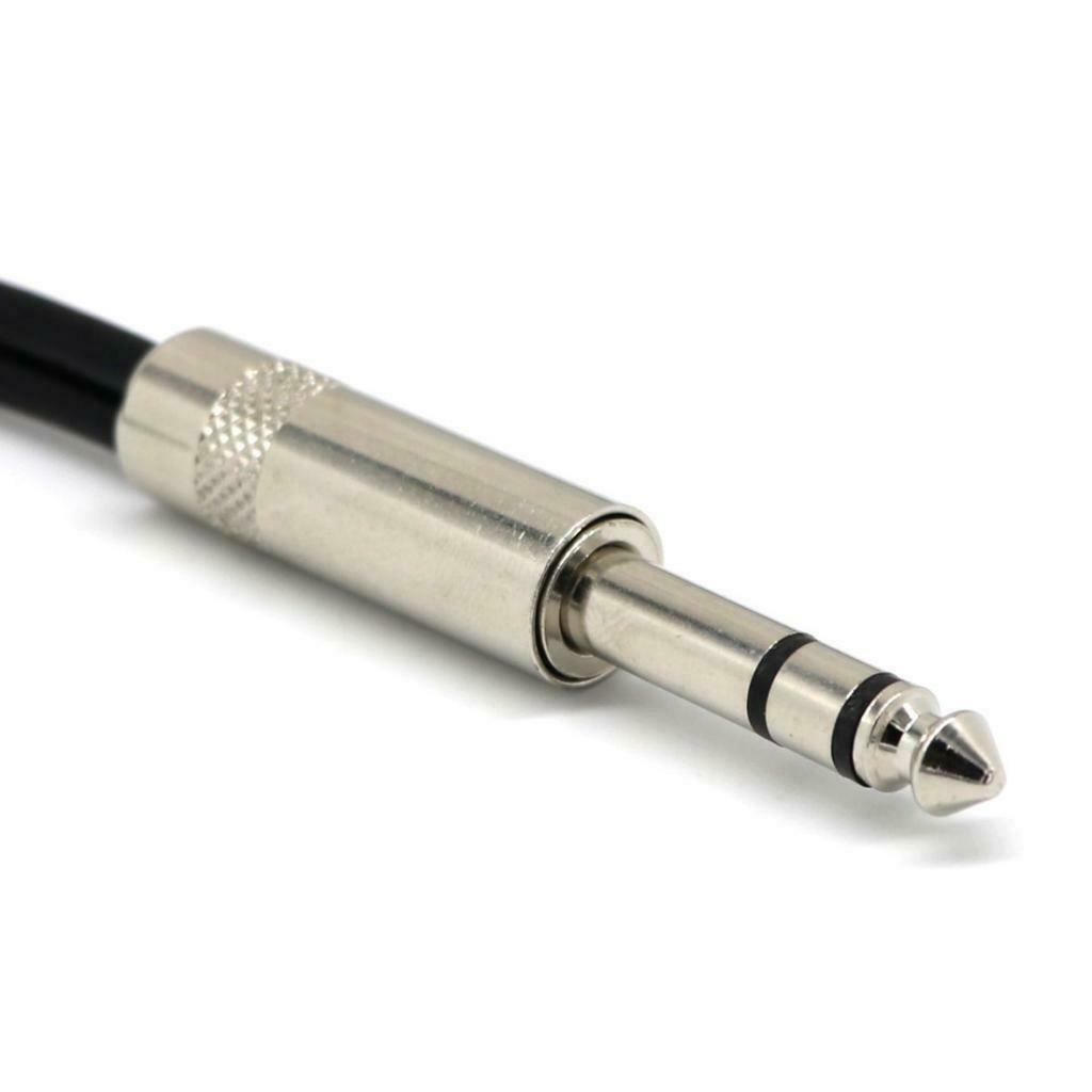 6.35mm Stereo Plug Male to Dual 6.35mm   Female Splitter Cable