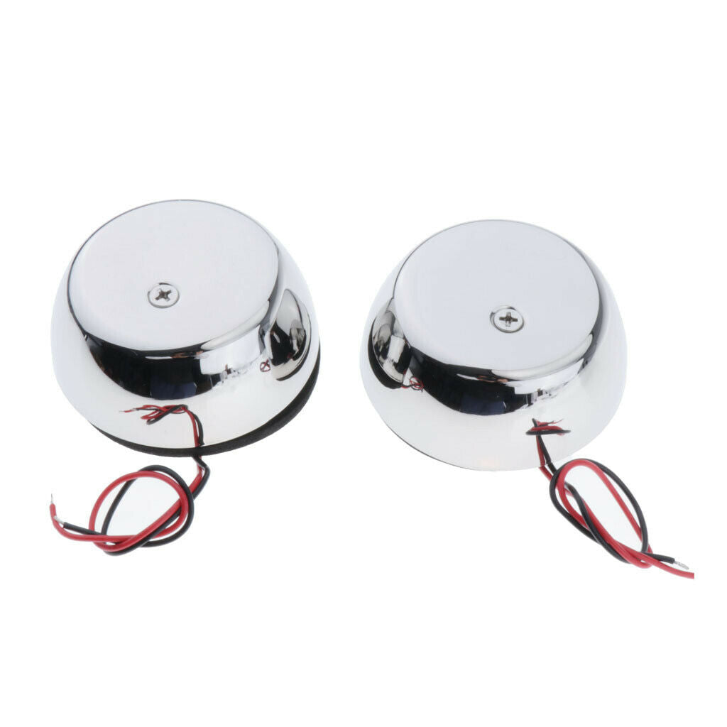 2 Pack Waterproof Boat LED Rail Turn Singal Light Nickle Stainless Steel 3"