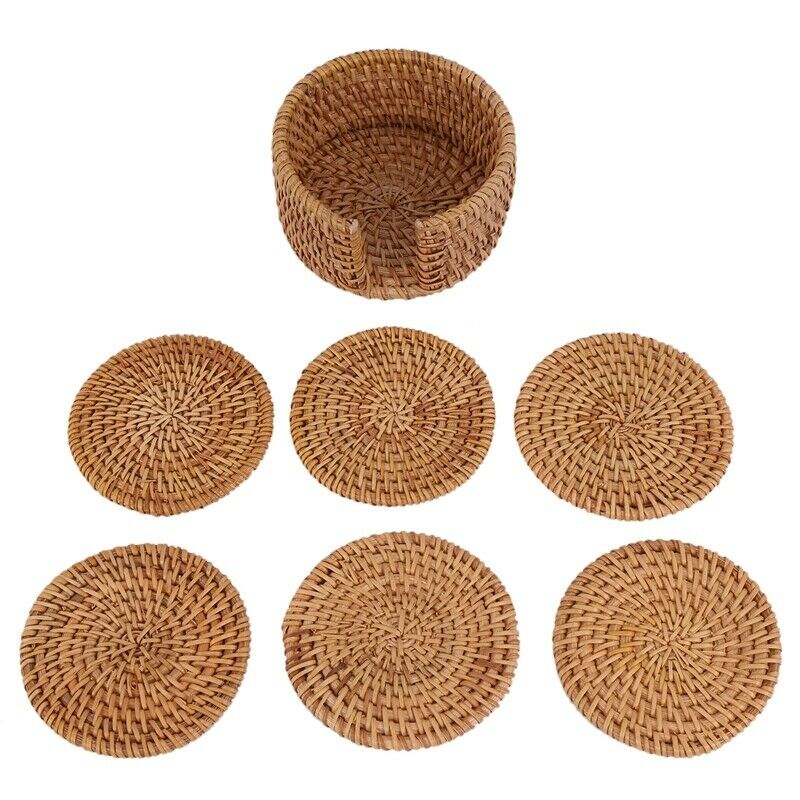 1X(6pcs/lot Creative drink Coasters set for kungfu tea accessories round tab1Z6)