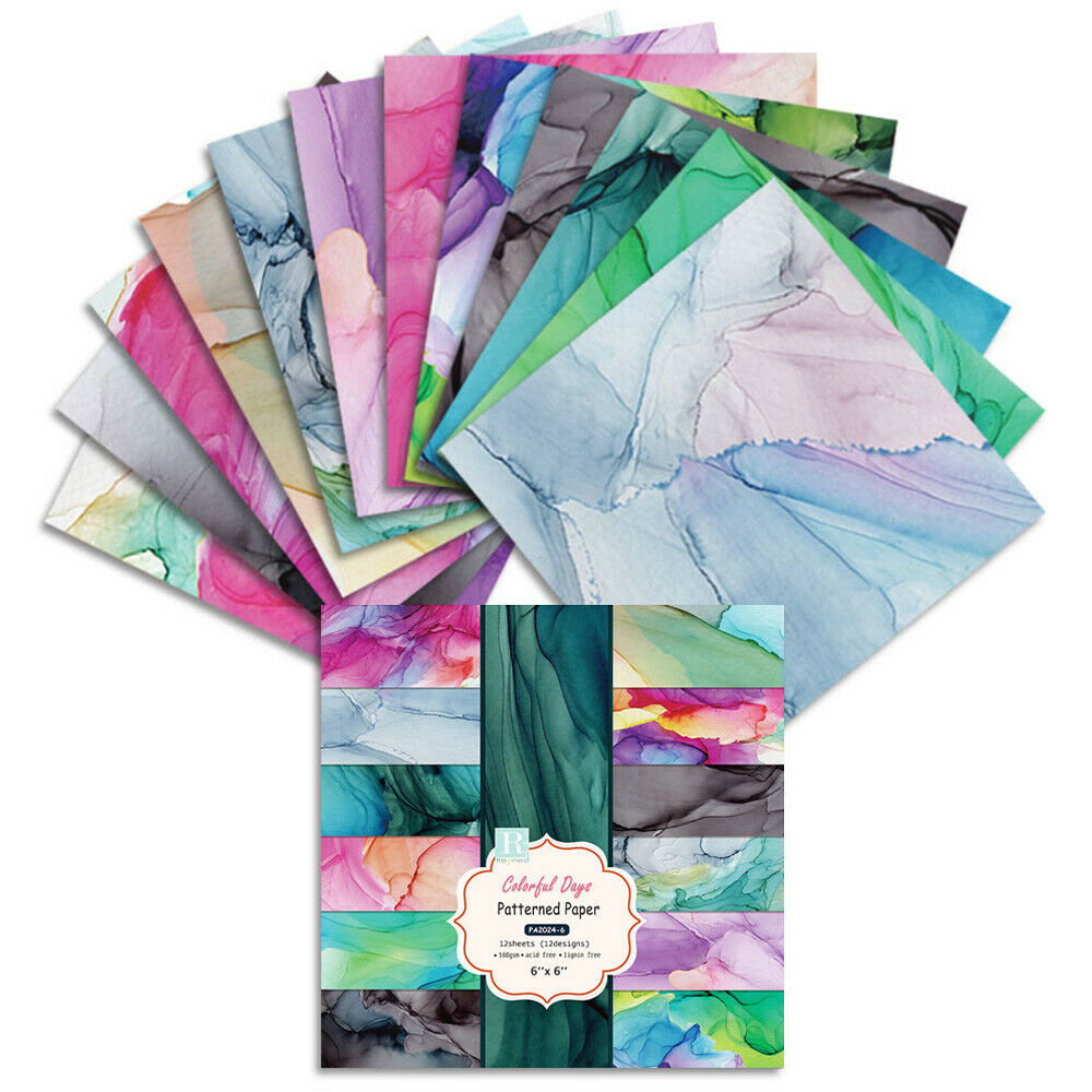 12Pcs Scrapbooking Paper Pad Sheet Origami Art Background Decor Card Crafts DIY
