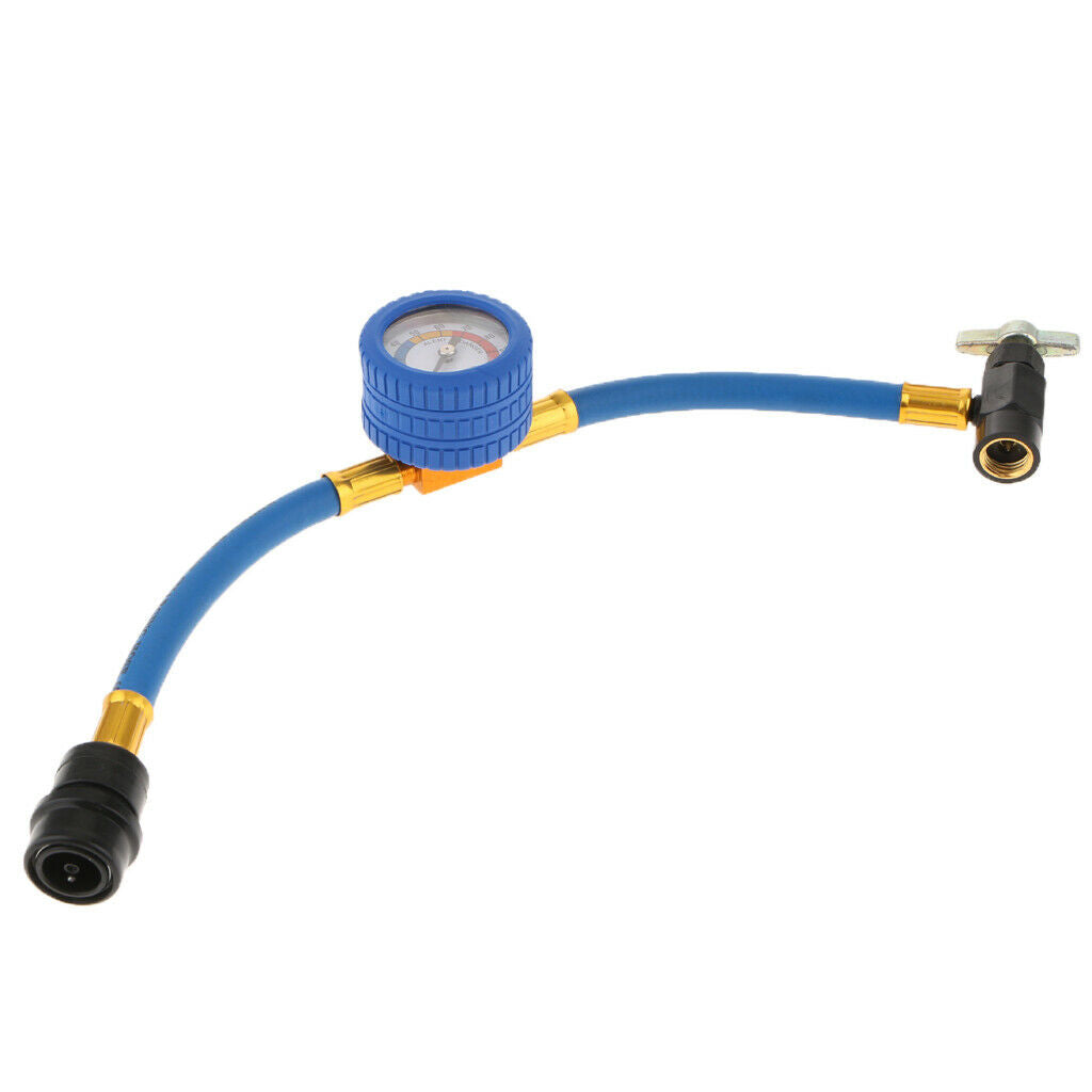 Car R134-A Recharge Measuring Hose A/C  Charging Pipe with Gauge