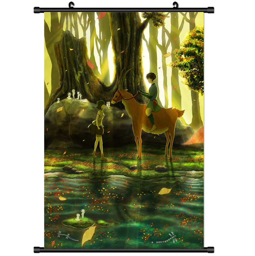 Anime Mononoke Hime Princess wall Poster Scroll 3291