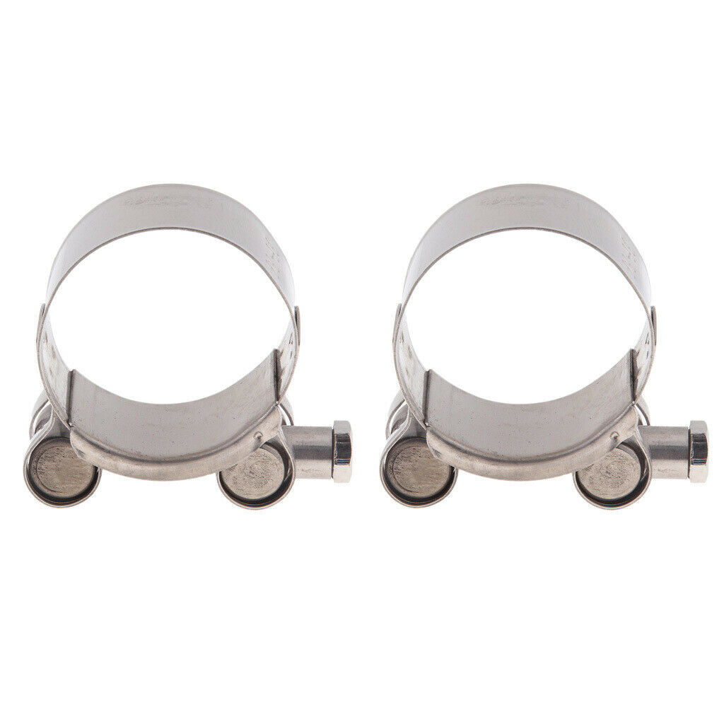 2pcs 36-39 Mm Steel Muffler Silencer Clamps Motorcycle Exhaust Clips O-Clamp