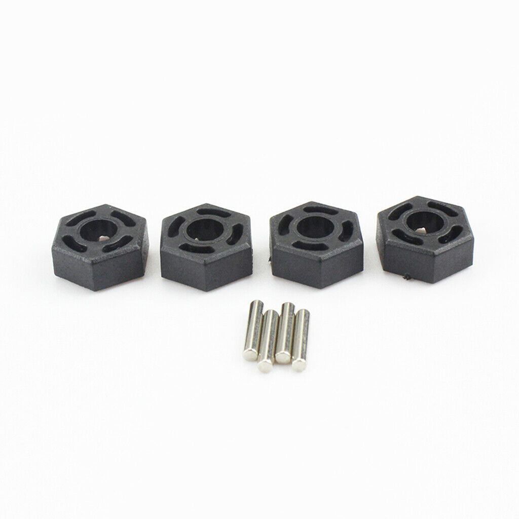 4Pack RC Hex Wheel Hubs & Steel Pins for WLtoys 104001 Vehicles Car Buggy