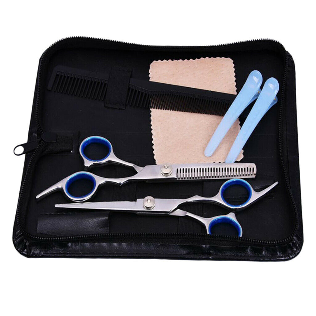 2x 6.7" Hairdressing Scissors Thinning Shears Set Salon Hair Scissors Kit