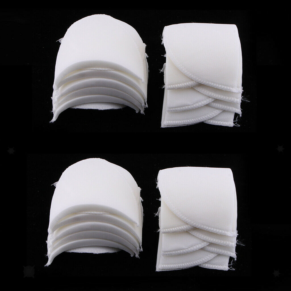 12 Pairs Sponge Shoulder Pads Sewing Crafts for Clothing Accessory White