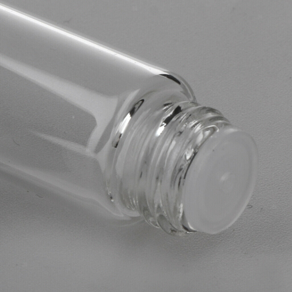 20x5ML Mini Empty Essential Oil Sample Bottles w/ Screw Caps Clear+Black
