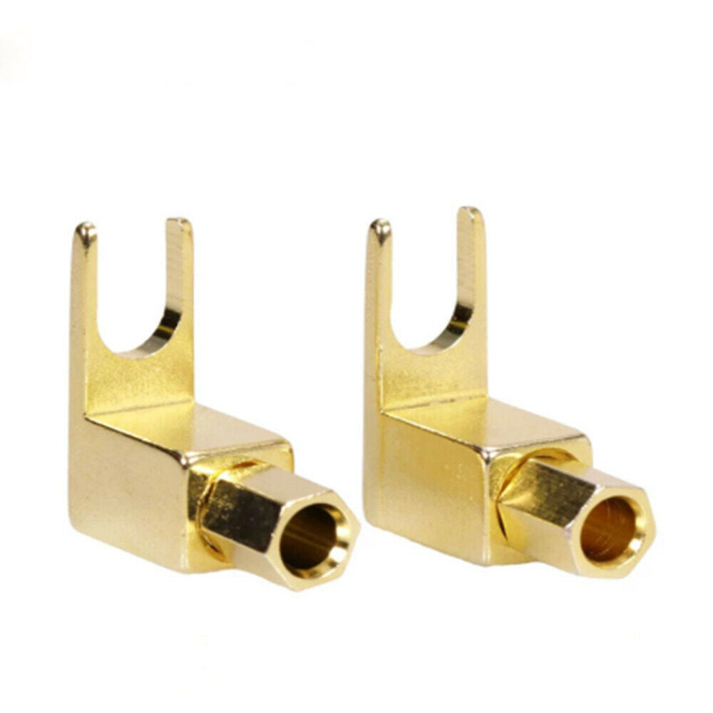 Banana to Spade Adapter Plugs Y Type Speaker Cable Connector Banana Socket