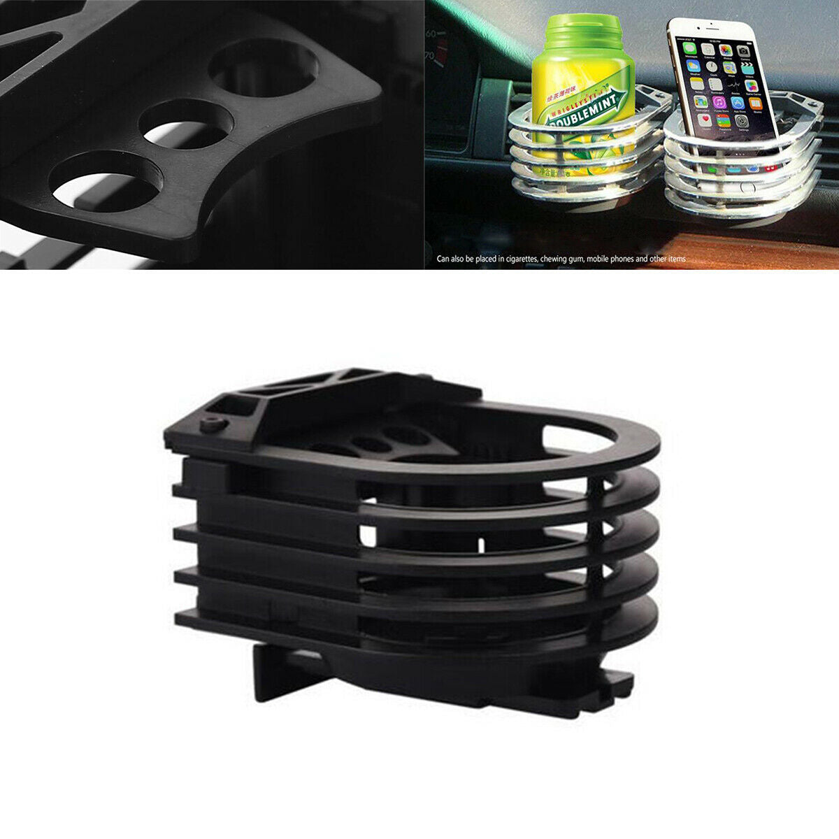 Universal Car Vehicle Aluminium Alloy Cup Holder Shelf Air Vent Holder