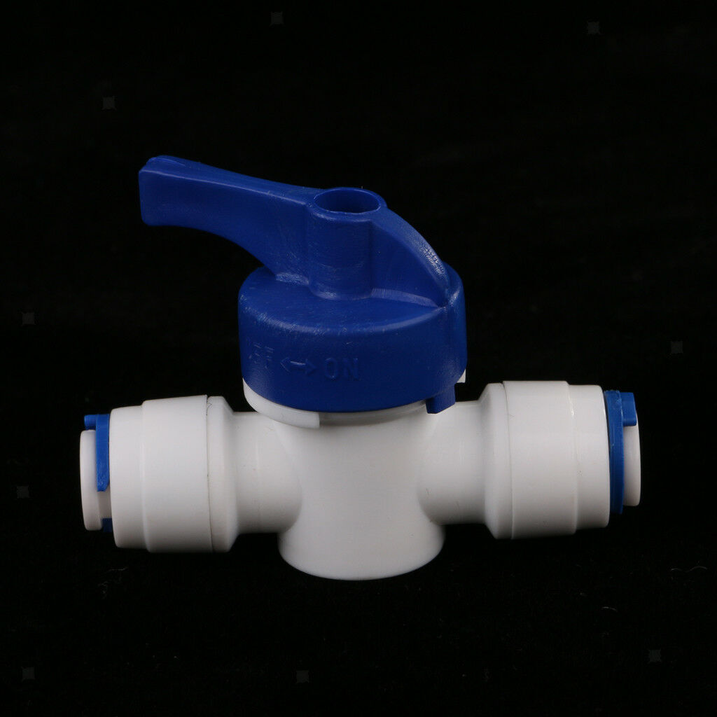 1/4" Tube 1/4" Thread Ball Valve Quick Connect Fitting for RO Water Filter