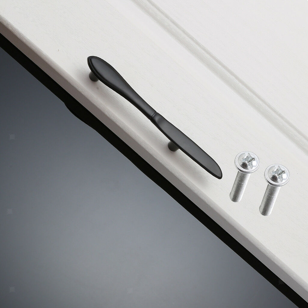 3Pcs Door Knob Drawer Cabinet Pull Handle - Home Decor DIY Hardware Black