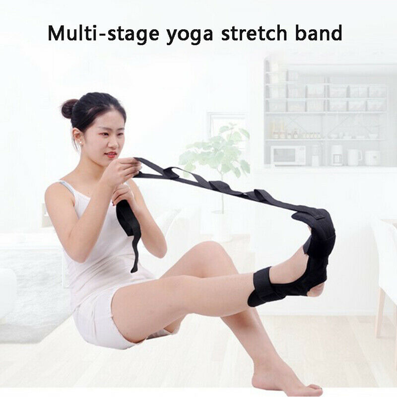 Yoga Ligament Stretching Belt Foot Drop Strap Leg Training Foot Correct An Fx