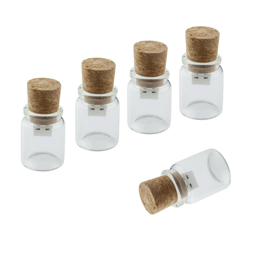 5 pieces Glass Bottle USB 16GB Portable Flash Drive Memory Stick Lovely Gift