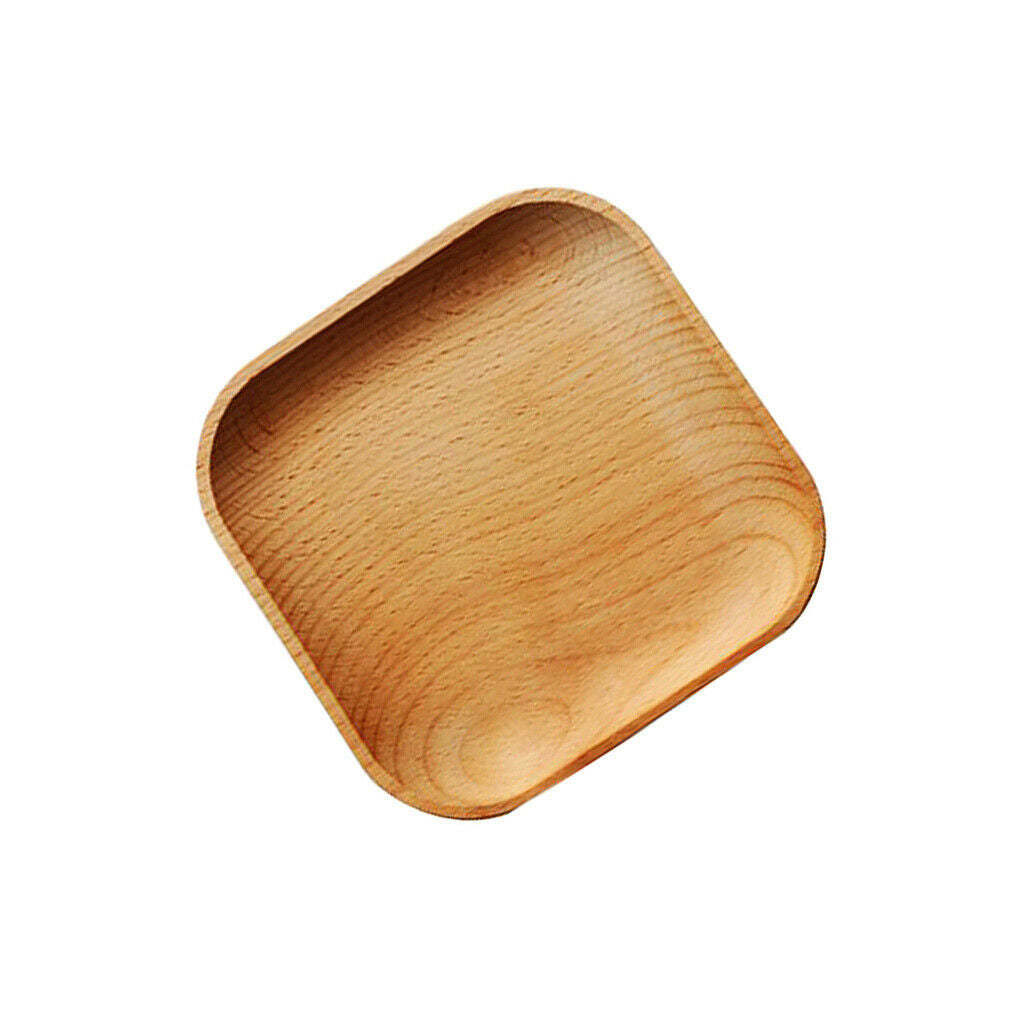 Natural Wood Serving Platter Breakfast Plate Food Serving Tray Tea Plate