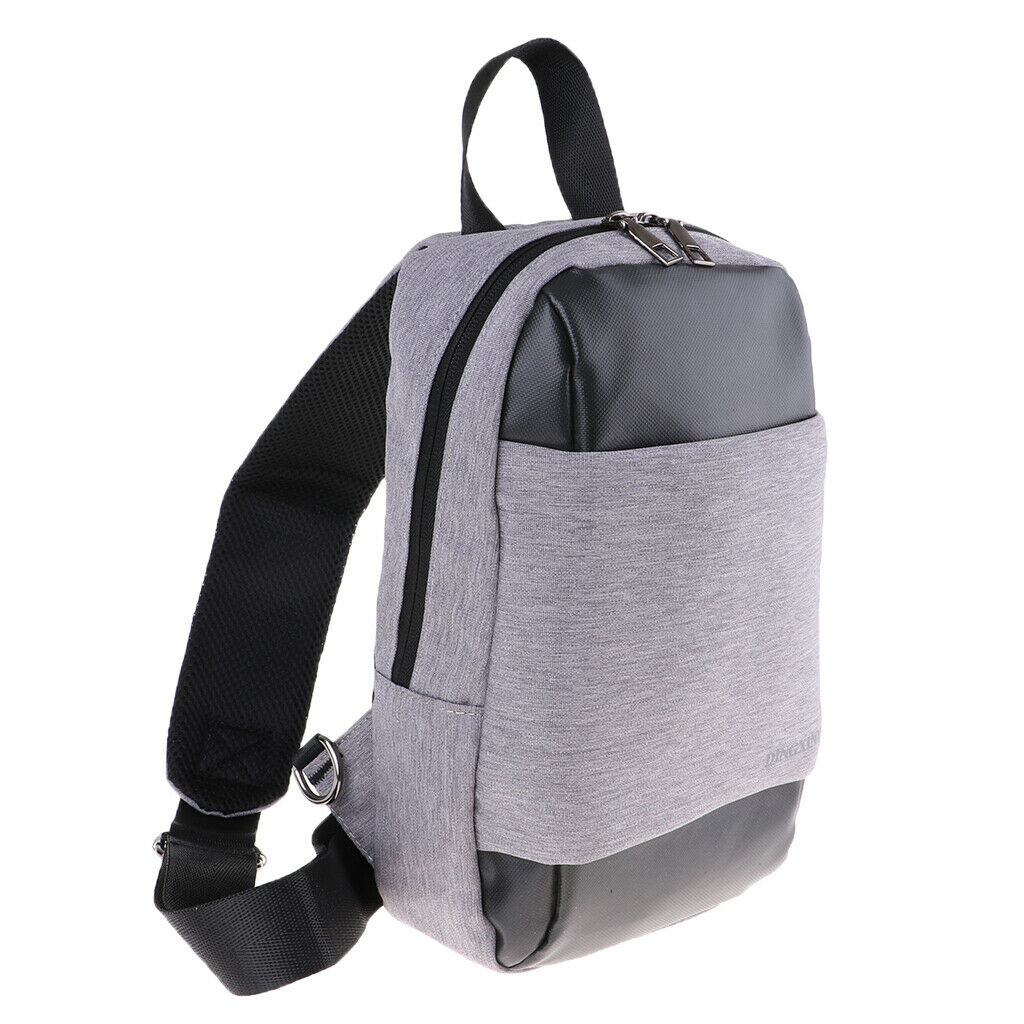 Sling Backpack Anti Theft Bag for Hiking Camping Cycling Light Grey