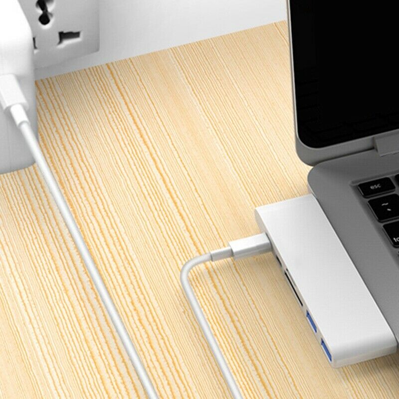 2X(Dual Type-C USB for MacBook Pro Laptop Docking Stations to MI TF SD CardV9V1)