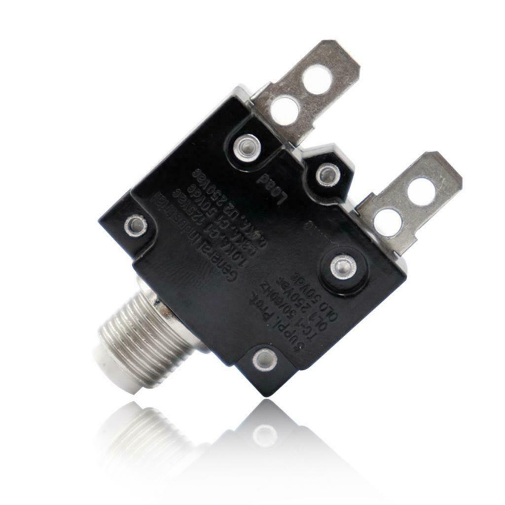 2Pcs 15A+5A 50V DC Push Button Circuit Breaker Reset Thermal Overload Switch