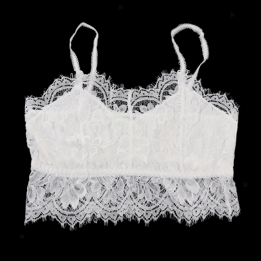 Women's Floral Lace Bra Comfort Bra Brassiere - White(No Pad), as described