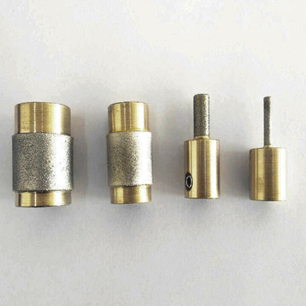 4Set Stained Glass Grinder Head Bit Brass Core For All Glass Grinder Marchine