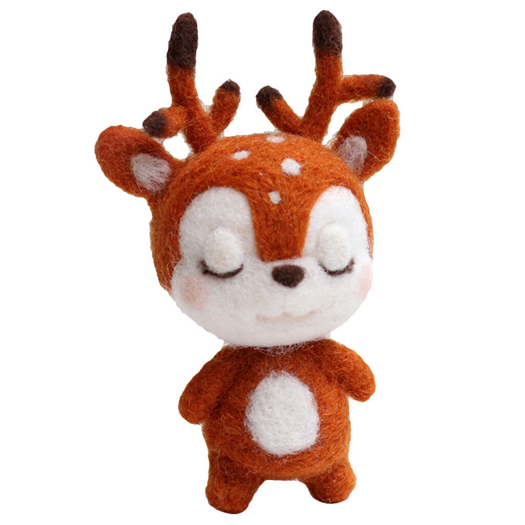Animal Deer Needle Felting Kit For Beginners with Basic Tools and Tutorials