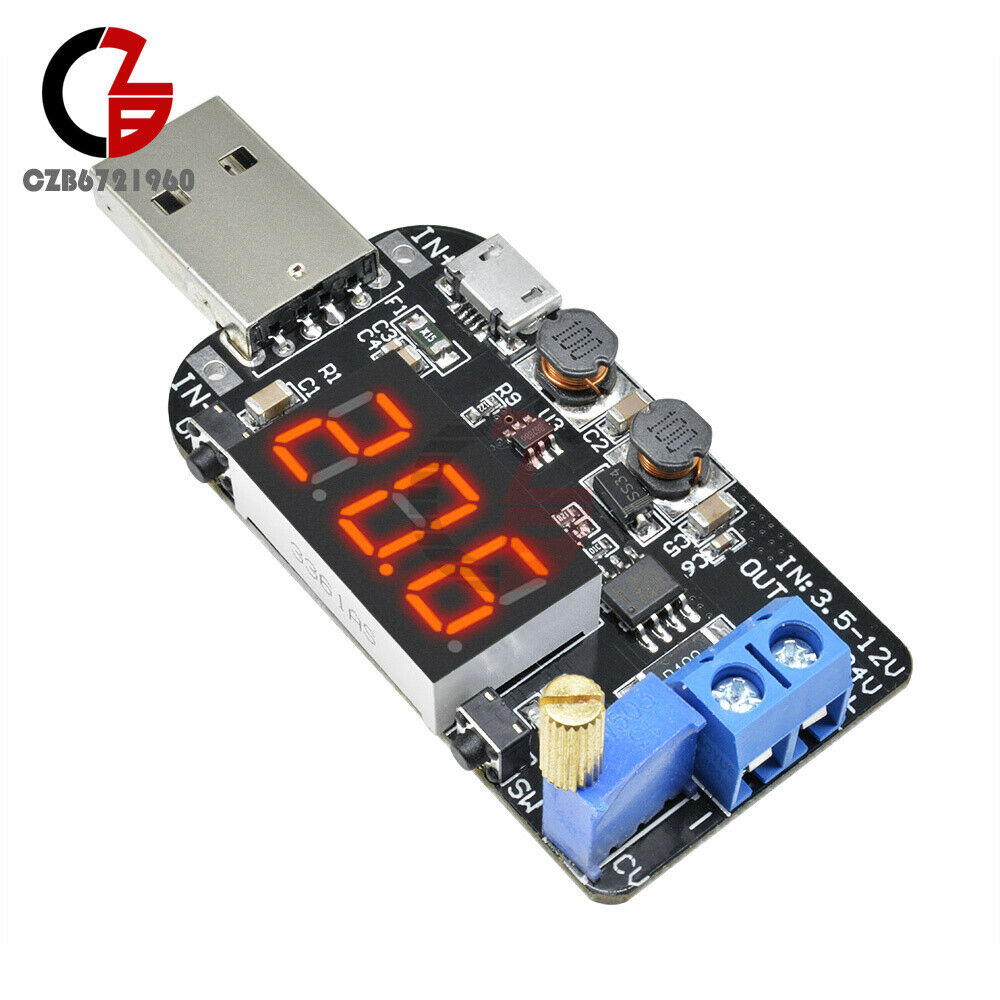DC 15W 5V to 1V -24V USB Adjustable Power Supply Module Boost Buck Voltage